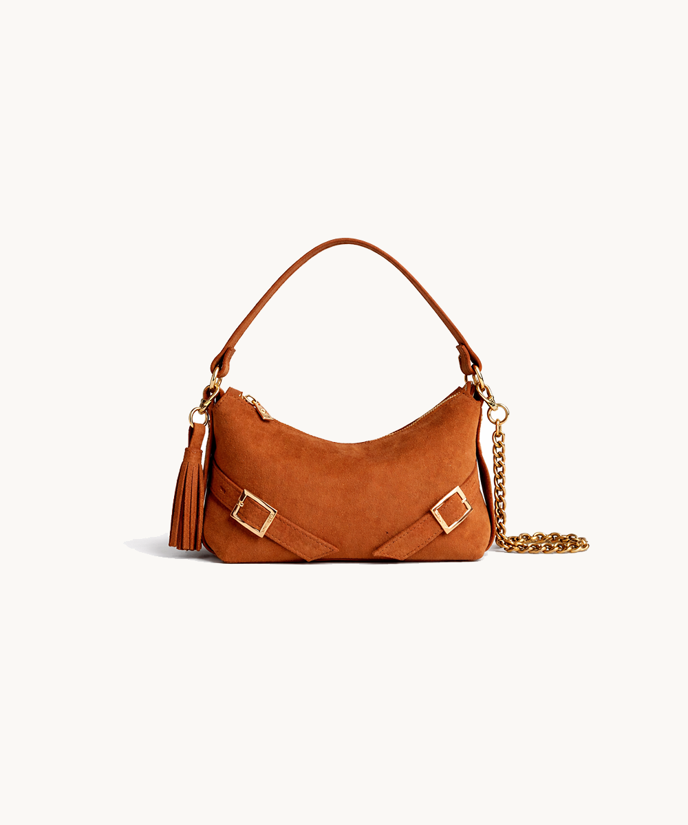 Bonendis Ralu Mini σε χρώμα Καραμέλας Σουέτ Anerio