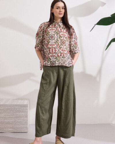 Namaste SEMA Παντελόνι ψηλόμεσο σε φαρδιά γραμμή Anerio