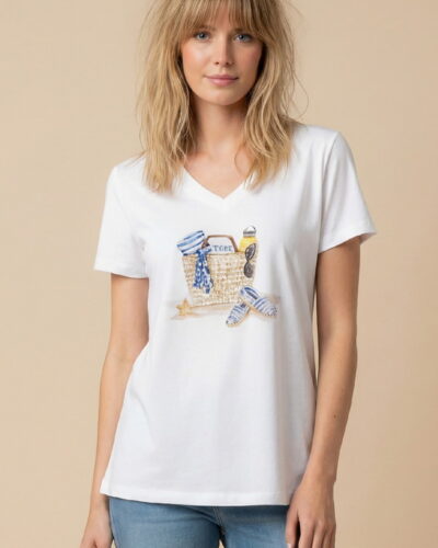 Dejavu Unitee v-neck καλοκαιρινό t-shirt Anerio