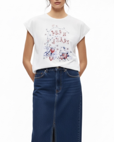 Pepe Jeans μπλούζα λευκή Maura PL5000131 Anerio