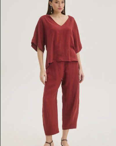 Innocent Σύνολο με Μπλούζα και Παντελόνι Μπορντώ Anerio