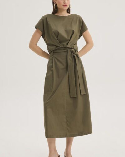 Innocent Φούστα βαμβακερή Χακί Anerio