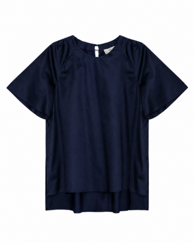 Milla Μπλούζα Ποπλίνας Navy Blue Anerio