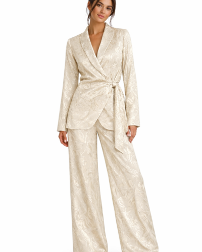 Silvian Heach Σύνολο Κοστούμι μπεζ με ανάγλυφο σχέδιο PORTION Anerio