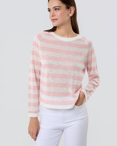 Fullah Sugah Μπλούζα μακρυμάνικη ριγέ με λεπτή πλέξη Anerio