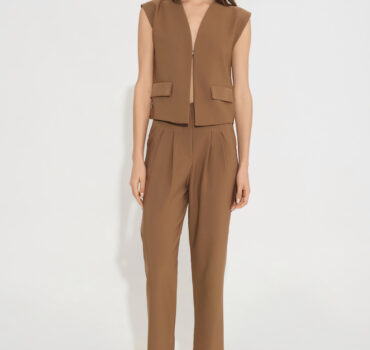 Dejavu Παντελόνι ψηλόμεσο με πιέτες Anerio