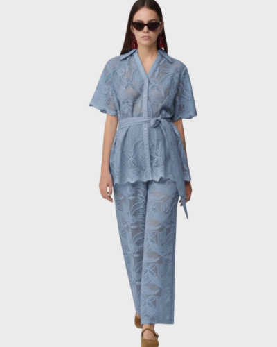 Fullah Sugah Σύνολο Κιπούρ με Πουκάμισο και Παντελόνι γαλάζιο