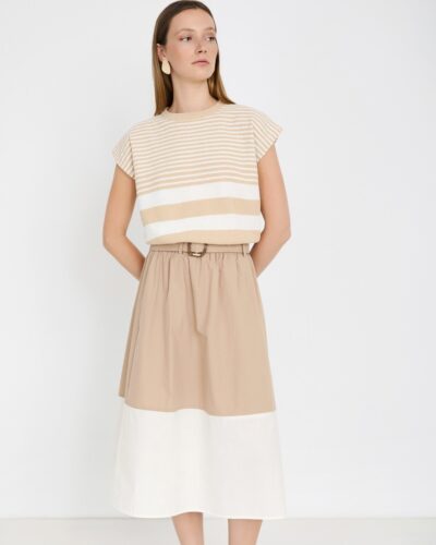 Skatie Φούστα δίχρωμη με Ζώνη Anerio