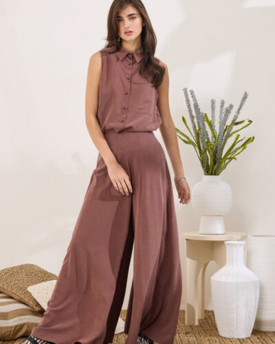 Namaste MATA Παντελόνα τύπου ζιπ κιλότ με ανάλαφρη υφή Anerio