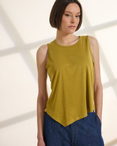 Namaste CALIRA Μπλούζα αμάνικη με ασύμμετρο τελείωμα anerio