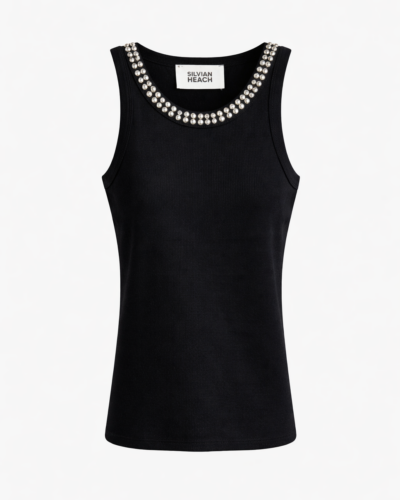 Silvian Heach Αμάνικη Μπλούζα Zojin μαύρη Anerio