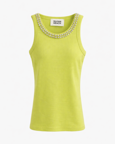 Silvian Heach Αμάνικη Μπλούζα Zojin λαχανί Anerio