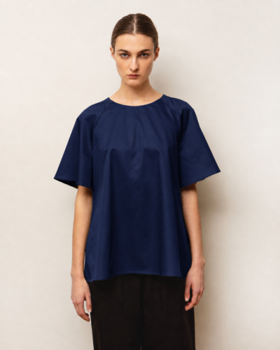 Milla Μπλούζα Ποπλίνας Navy Blue Anerio