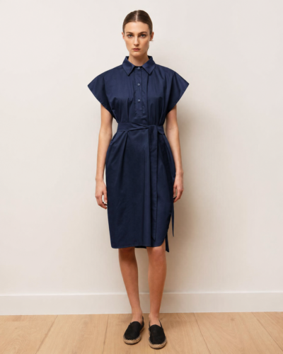 Milla Φόρεμα Ποπλίνας Navy Blue Anerio