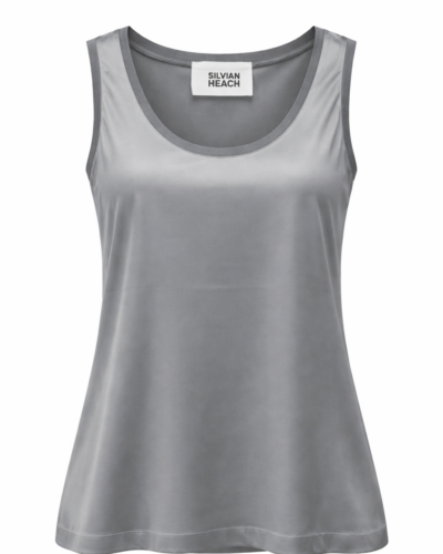 Silvian Heach Αμάνικο μπλουζάκι Gomos silver Anerio