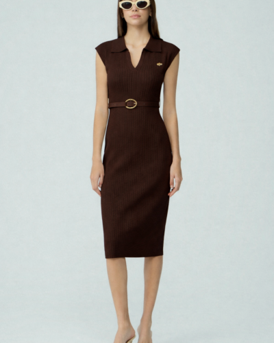 Fullah Sugah ριμπ Φόρεμα με ζώνη Anerio