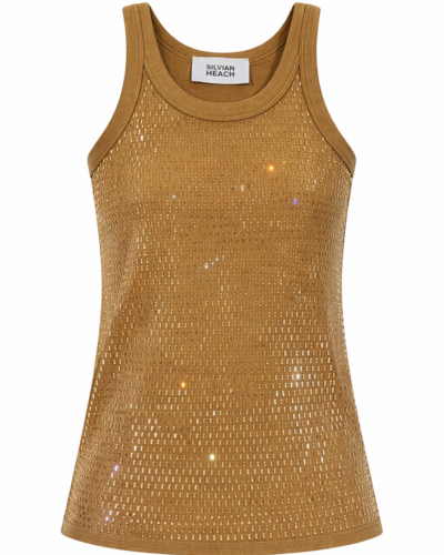 Silvian Heach Αμάνικη Μπλούζα Nyrin Κάραμελ Anerio