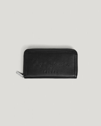 Pepe Jeans Danara Πορτοφόλι με ανάγλυφο λογότυπο PL700064bl Anerio