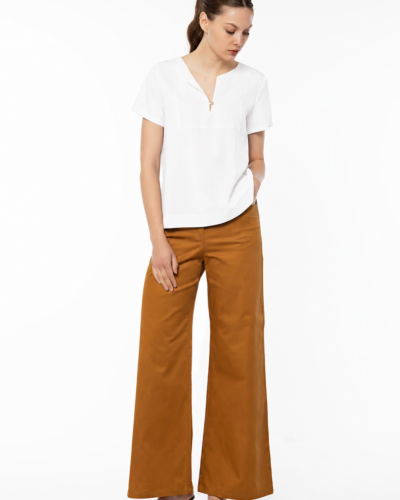 Bella P Παντελόνι wide leg καμπαρντινέ
