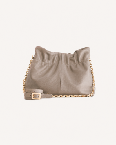 Nefeli Pouch in Taupe Leather Anerio