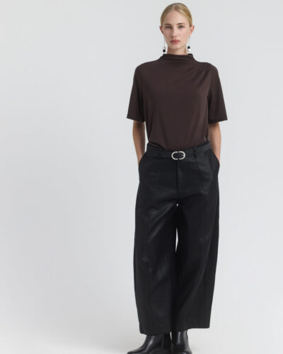 Namaste ROONEY Παντελόνι cropped με baggy εφαρμογή και waxed φινίρισμα Anerio