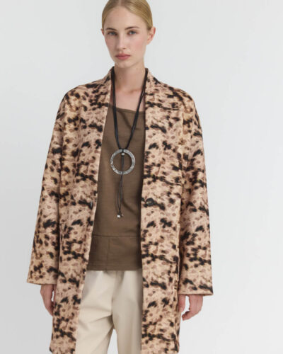Namaste FREDDIE Ημίπαλτο σε φαρδιά γραμμή με abstract animal print Anerio