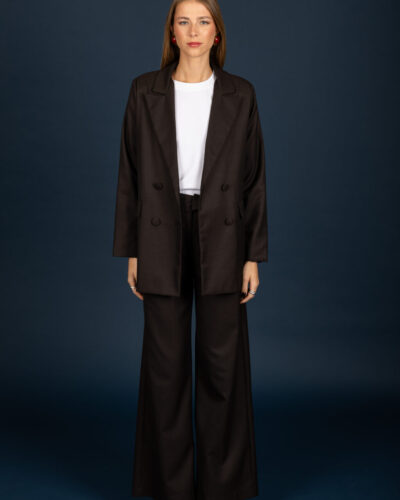 Chaton Σακάκι Ron oversize (Καφέ) Anerio