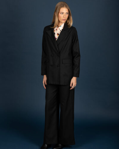 Chaton Σακάκι Ron oversize (Μαύρο) Anerio